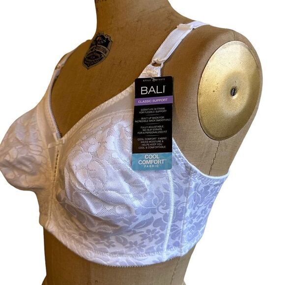 Bali White Double Support Full Figure Bra #3372 - Picture 5 of 8